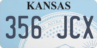 KS license plate 356JCX