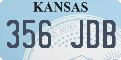 KS license plate 356JDB