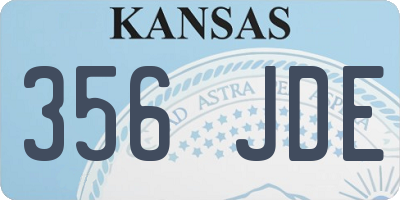KS license plate 356JDE