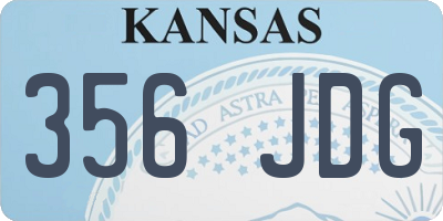 KS license plate 356JDG