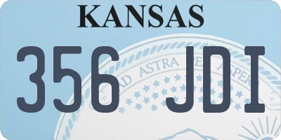 KS license plate 356JDI