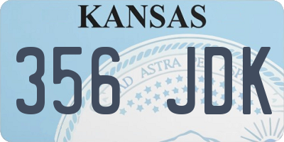 KS license plate 356JDK