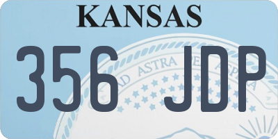 KS license plate 356JDP