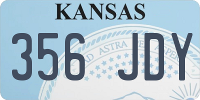 KS license plate 356JDY