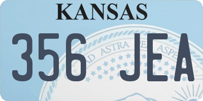 KS license plate 356JEA