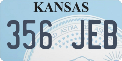 KS license plate 356JEB
