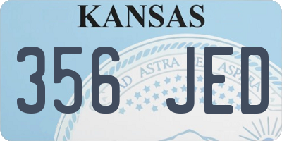 KS license plate 356JED