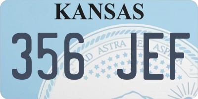 KS license plate 356JEF