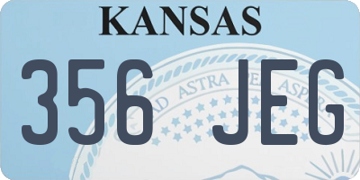 KS license plate 356JEG