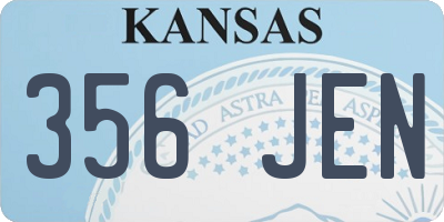 KS license plate 356JEN