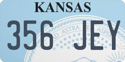 KS license plate 356JEY