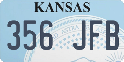 KS license plate 356JFB