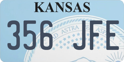 KS license plate 356JFE