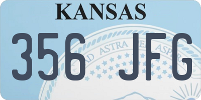 KS license plate 356JFG