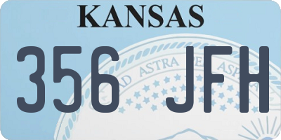 KS license plate 356JFH