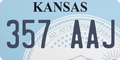 KS license plate 357AAJ