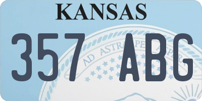 KS license plate 357ABG