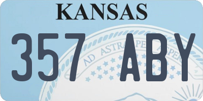KS license plate 357ABY