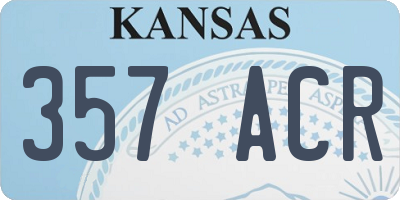 KS license plate 357ACR