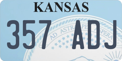 KS license plate 357ADJ