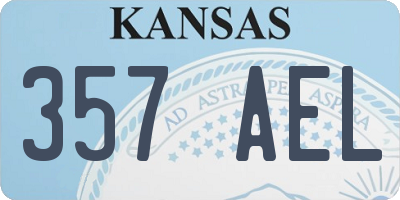 KS license plate 357AEL
