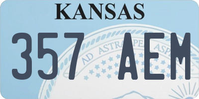 KS license plate 357AEM