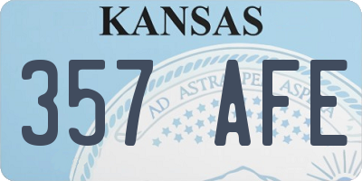 KS license plate 357AFE