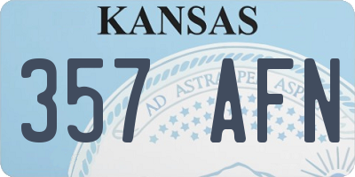 KS license plate 357AFN