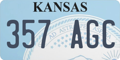KS license plate 357AGC
