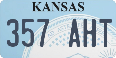 KS license plate 357AHT