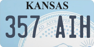 KS license plate 357AIH