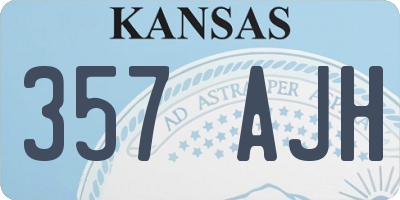 KS license plate 357AJH