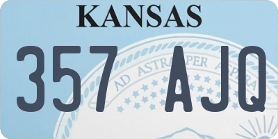 KS license plate 357AJQ