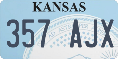 KS license plate 357AJX
