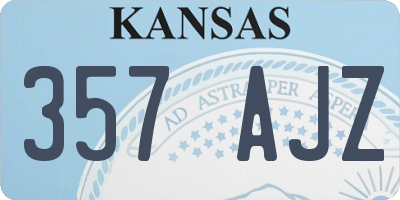 KS license plate 357AJZ