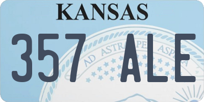 KS license plate 357ALE