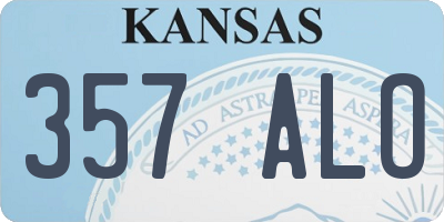 KS license plate 357ALO