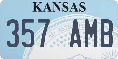 KS license plate 357AMB