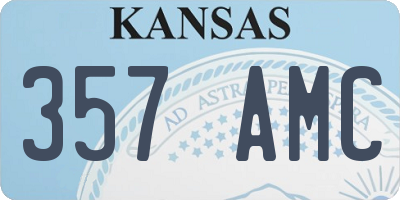 KS license plate 357AMC
