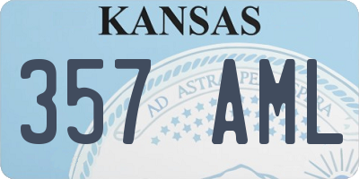 KS license plate 357AML