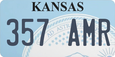KS license plate 357AMR