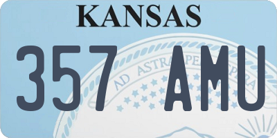 KS license plate 357AMU