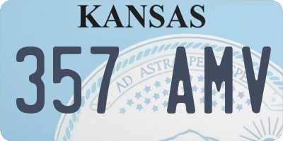 KS license plate 357AMV