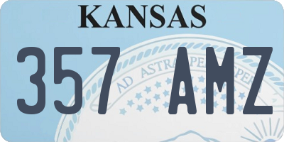 KS license plate 357AMZ