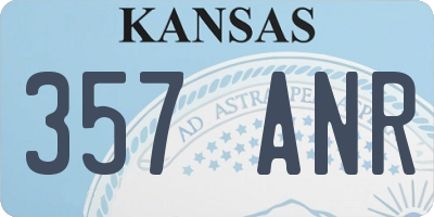 KS license plate 357ANR