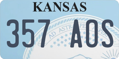KS license plate 357AOS