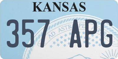 KS license plate 357APG