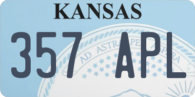 KS license plate 357APL