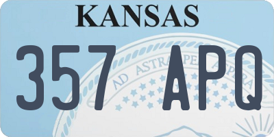 KS license plate 357APQ