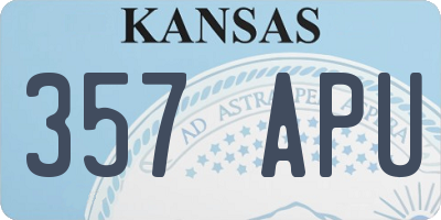 KS license plate 357APU
